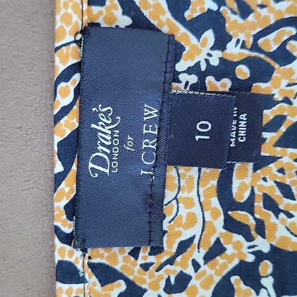 Drake's For J.Crew Giraffe Print Bell Long Sleeve Cotton Pullover Blouse Size 10 - Picture 9 of 12